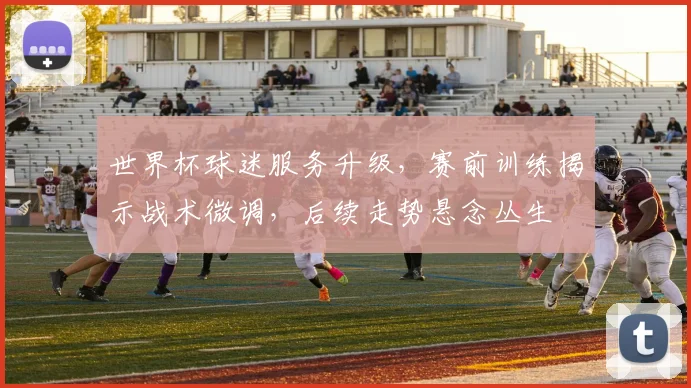 世界杯球迷服务升级,赛前训练揭示战术微调,后续走势悬念丛生 - 天下足球网推荐